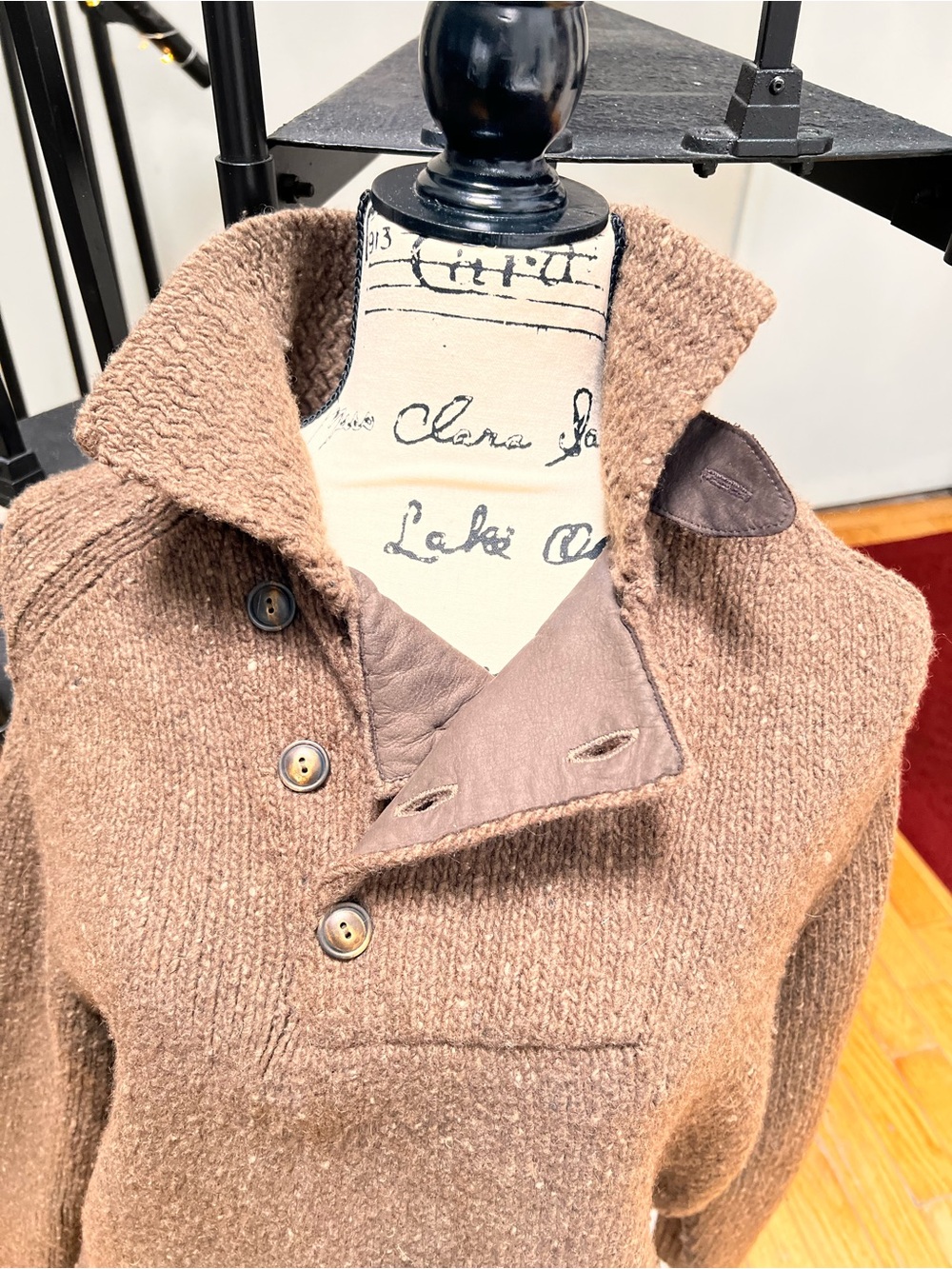 Polo by Ralph Lauren Brown Textured Wool Sweater - Picture 2 of 5